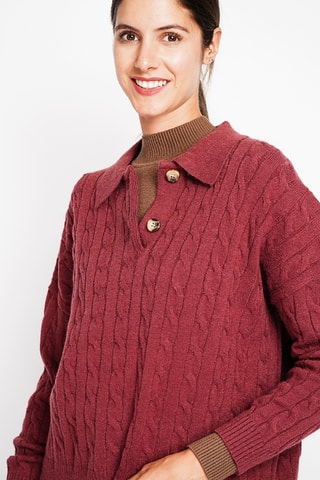 Camisola oversize - Bordô