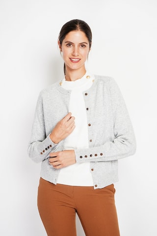 Casaco de malha oversize - Cinzento