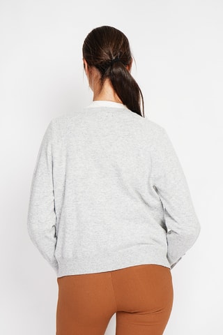 Casaco de malha oversize - Cinzento
