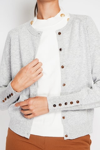 Casaco de malha oversize - Cinzento