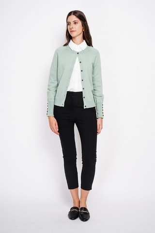 Casaco de malha oversize - Verde-água