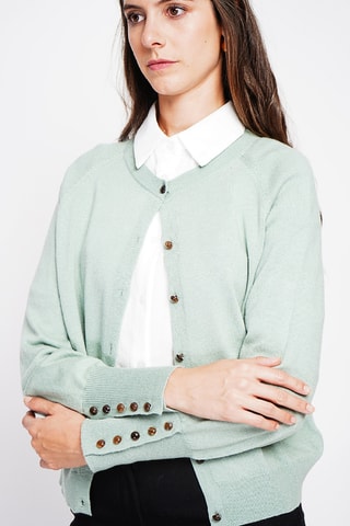 Casaco de malha oversize - Verde-água