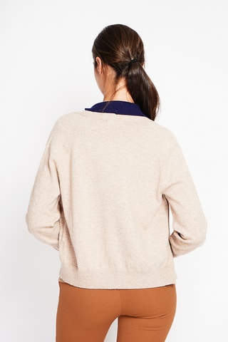 Casaco de malha oversize - Bege