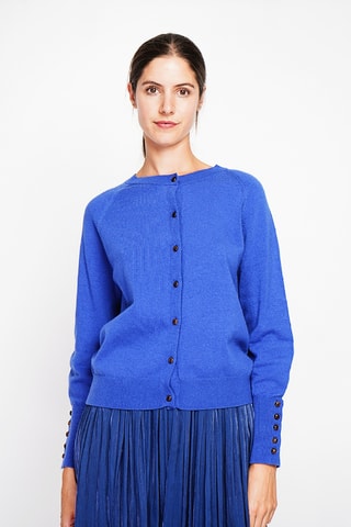 Casaco de malha oversize - Azul-real