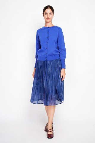 Casaco de malha oversize - Azul-real