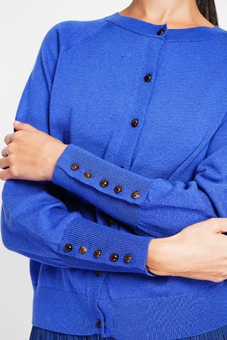 Casaco de malha oversize - Azul-real