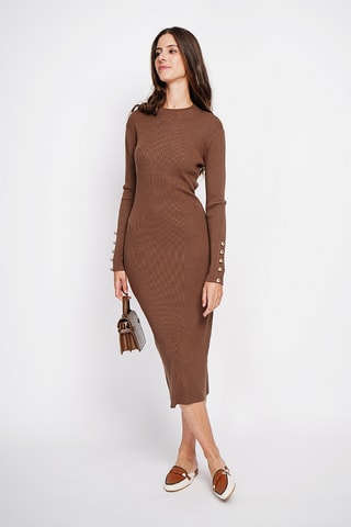Vestido médio - Castanho