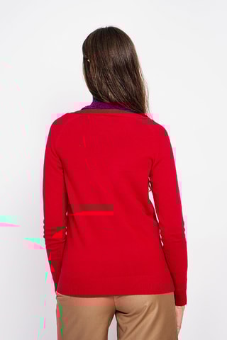 Casaco de malha oversize - Vermelho