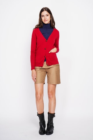 Casaco de malha oversize - Vermelho