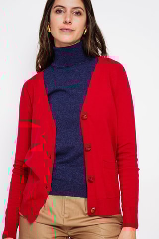 Casaco de malha oversize - Vermelho