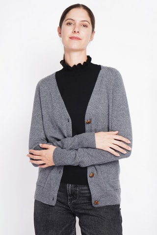 Casaco de malha oversize - Cinzento