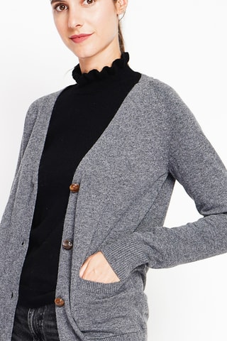 Casaco de malha oversize - Cinzento