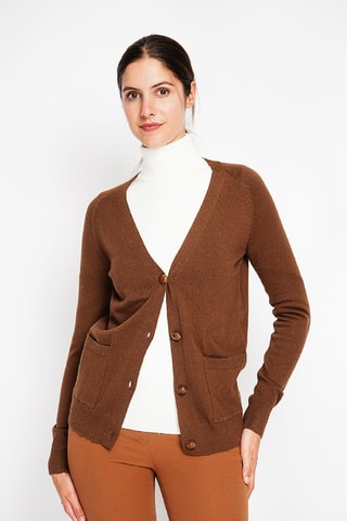 Casaco de malha oversize - Castanho