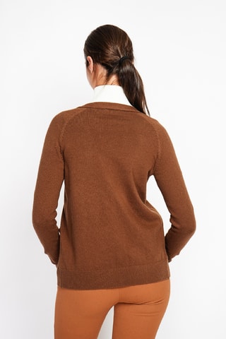 Casaco de malha oversize - Castanho