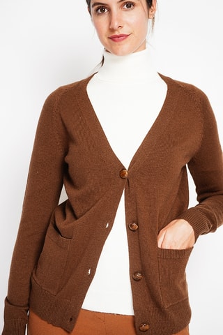 Casaco de malha oversize - Castanho