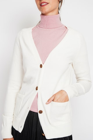 Casaco de malha oversize - Branco