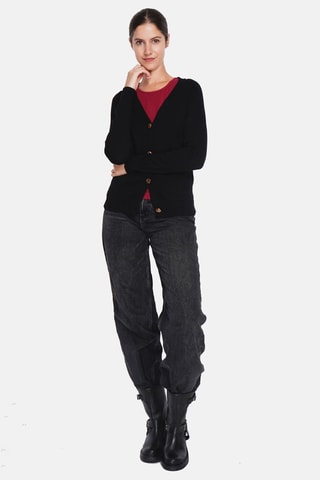 Casaco de malha oversize - Preto