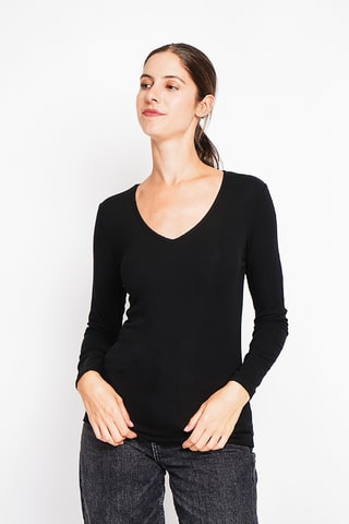 Camisola interior forrada - Preto