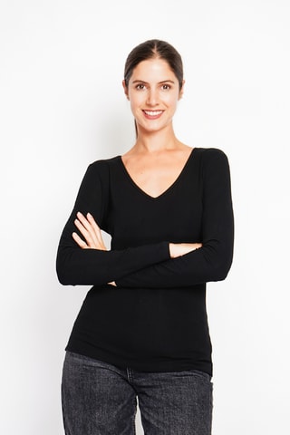 Camisola interior forrada - Preto