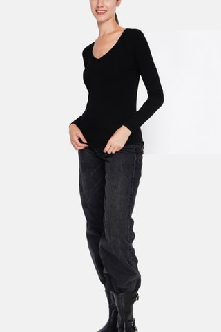 Camisola interior forrada - Preto