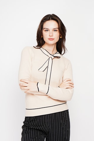 Camisola em caxemira - Creme