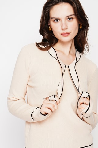 Camisola em caxemira - Creme