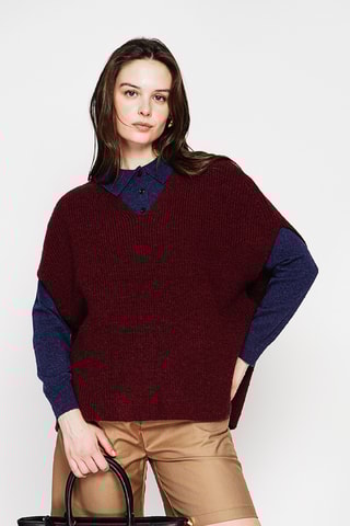 Camisola oversize - Bordô