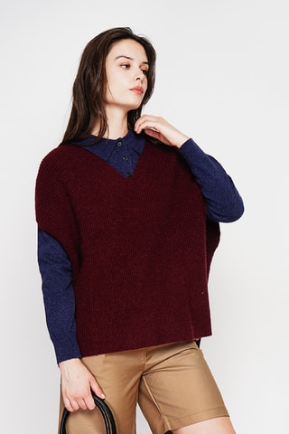 Camisola oversize - Bordô