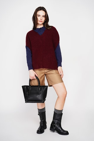 Camisola oversize - Bordô