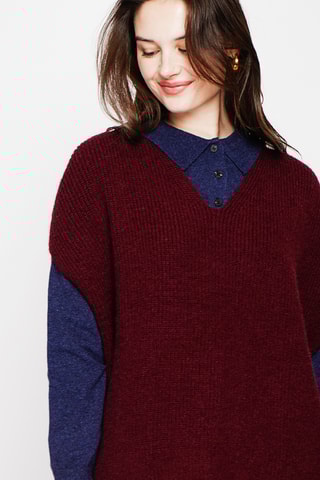 Camisola oversize - Bordô