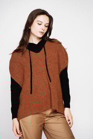Camisola oversize - Castanho