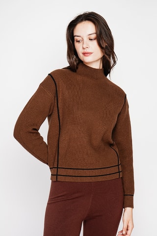 Camisola oversize - Castanho