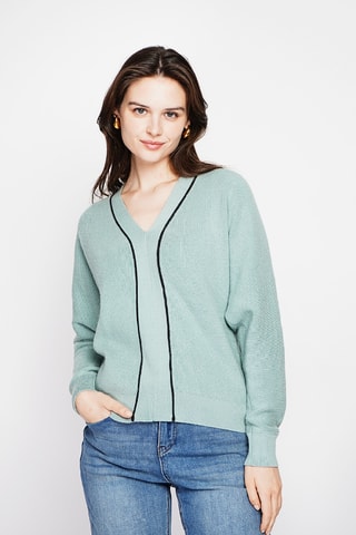 Camisola oversize - Verde-água