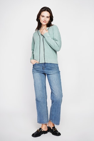 Camisola oversize - Verde-água