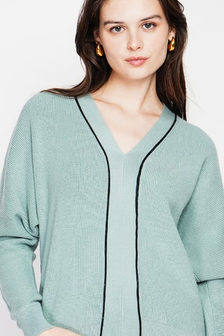 Camisola oversize - Verde-água