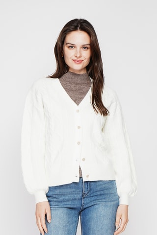 Casaco de malha oversize - Branco