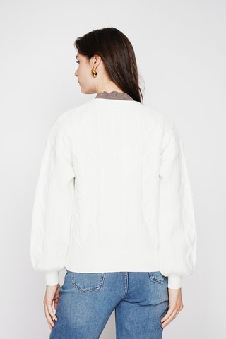 Casaco de malha oversize - Branco