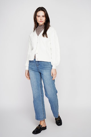 Casaco de malha oversize - Branco