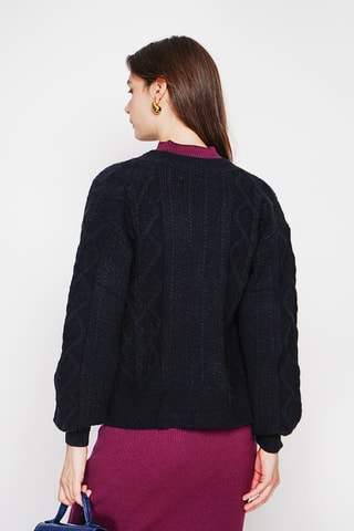 Casaco de malha oversize - Preto