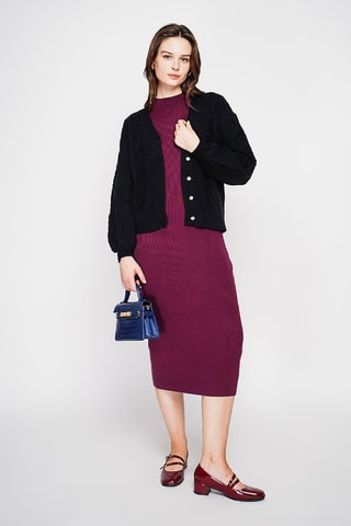 Casaco de malha oversize - Preto
