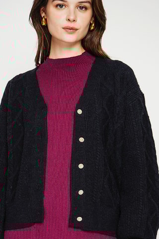 Casaco de malha oversize - Preto