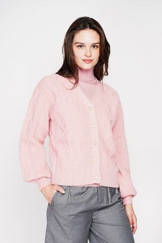 Casaco de malha oversize - Rosa