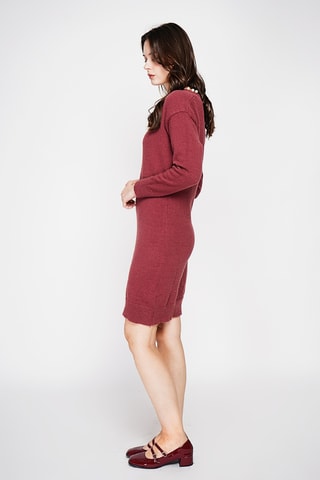 Vestido direito - Bordô
