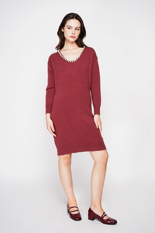 Vestido direito - Bordô