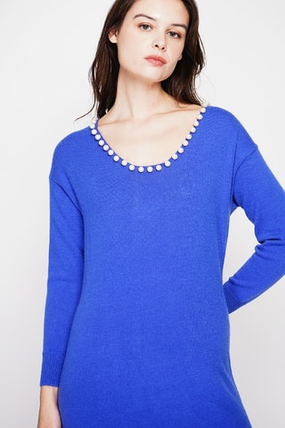 Vestido direito - Azul-real