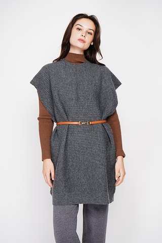 Vestido-camisola - Cinzento mesclado