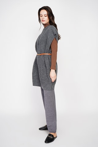 Vestido-camisola - Cinzento mesclado