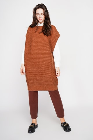 Vestido-camisola - Castanho