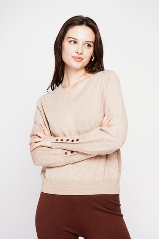 Camisola oversize - Bege