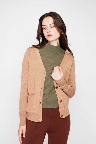 Casaco de malha oversize - Camel